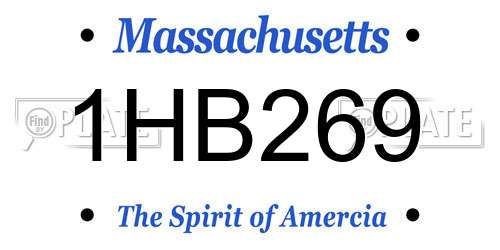 1HB269 Massachusetts License Plate
