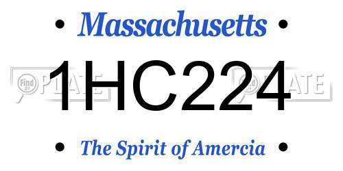 1HC224 Massachusetts License Plate