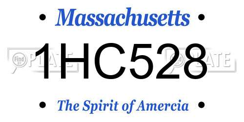 1HC528 Massachusetts License Plate