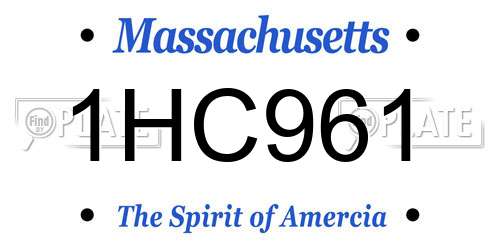 1HC961 Massachusetts License Plate