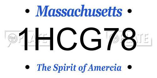 1HCG78 Massachusetts License Plate