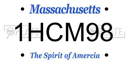 1HCM98 Massachusetts License Plate