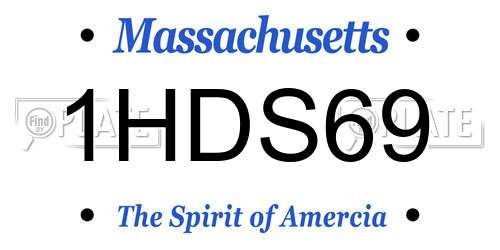 1HDS69 Massachusetts License Plate