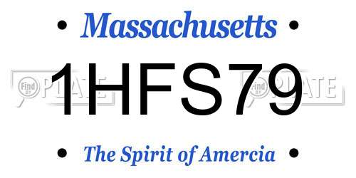 1HFS79 Massachusetts License Plate