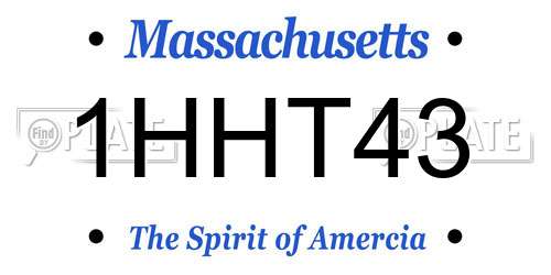 1HHT43 Massachusetts License Plate