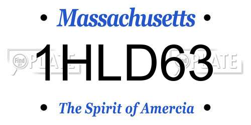 1HLD63 Massachusetts License Plate