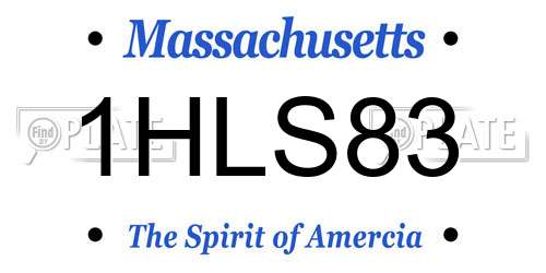 1HLS83 Massachusetts License Plate