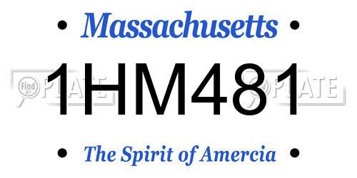 1HM481 Massachusetts License Plate