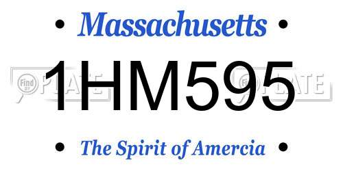 1HM595 Massachusetts License Plate