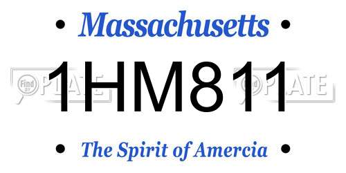 1HM811 Massachusetts License Plate