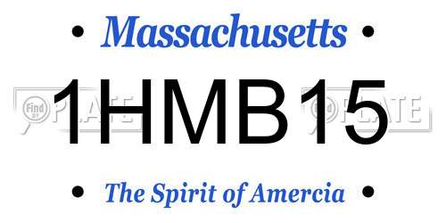 1HMB15 Massachusetts License Plate