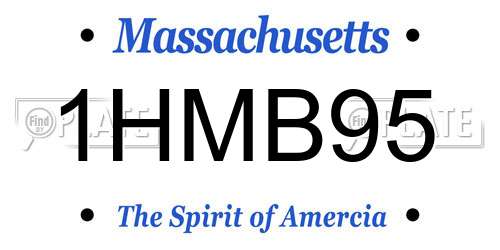 1HMB95 Massachusetts License Plate