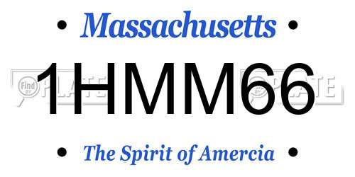 1HMM66 Massachusetts License Plate