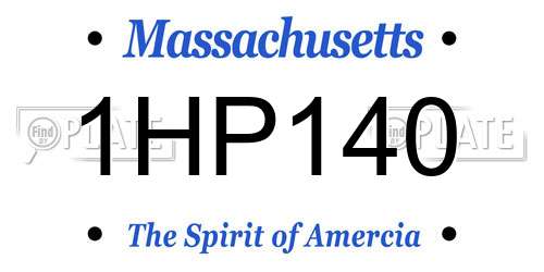 1HP140 Massachusetts License Plate
