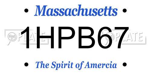 1HPB67 Massachusetts License Plate