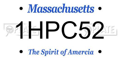 1HPC52 Massachusetts License Plate