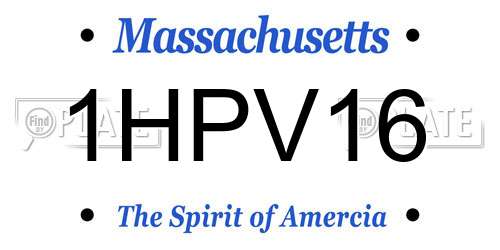 1HPV16 Massachusetts License Plate