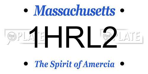 1HRL2 Massachusetts License Plate