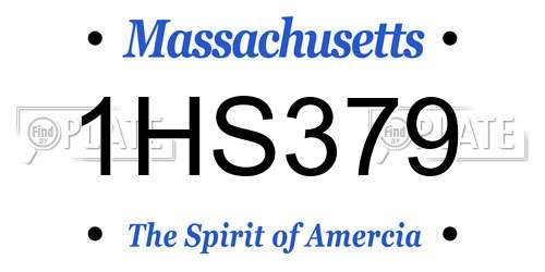 1HS379 Massachusetts License Plate