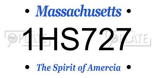 1HS727 Massachusetts License Plate