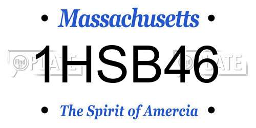 1HSB46 Massachusetts License Plate