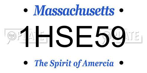 1HSE59 Massachusetts License Plate