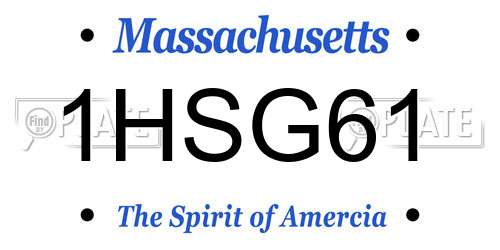 1HSG61 Massachusetts License Plate