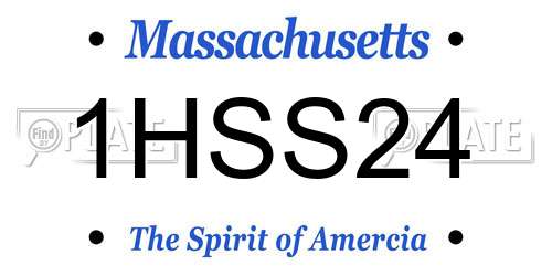 1HSS24 Massachusetts License Plate