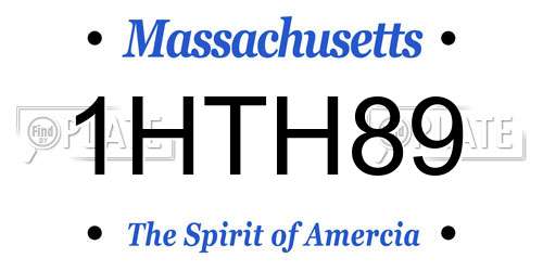 1HTH89 Massachusetts License Plate