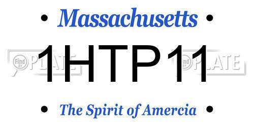1HTP11 Massachusetts License Plate
