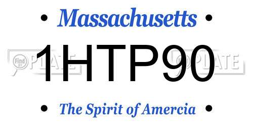 1HTP90 Massachusetts License Plate