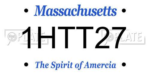 1HTT27 Massachusetts License Plate