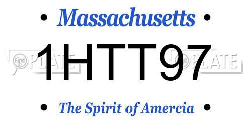 1HTT97 Massachusetts License Plate