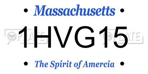 1HVG15 Massachusetts License Plate