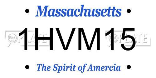 1HVM15 Massachusetts License Plate