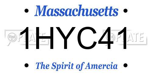 1HYC41 Massachusetts License Plate
