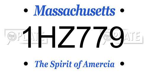 1HZ779 Massachusetts License Plate
