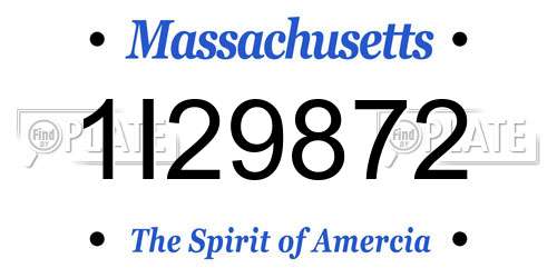 1I29872 Massachusetts License Plate