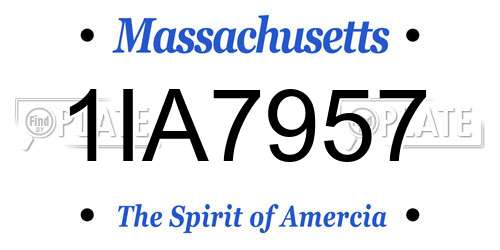 1IA7957 Massachusetts License Plate
