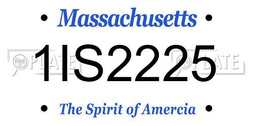 1IS2225 Massachusetts License Plate