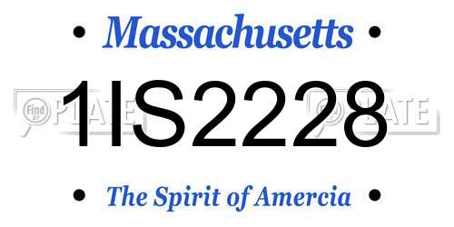 1IS2228 Massachusetts License Plate
