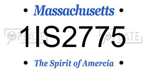 1IS2775 Massachusetts License Plate