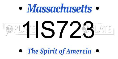 1IS723 Massachusetts License Plate