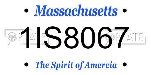 1IS8067 Massachusetts License Plate