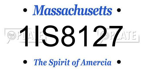 1IS8127 Massachusetts License Plate