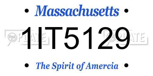 1IT5129 Massachusetts License Plate