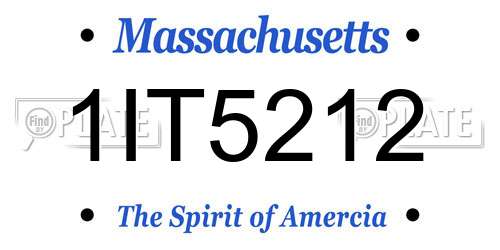 1IT5212 Massachusetts License Plate