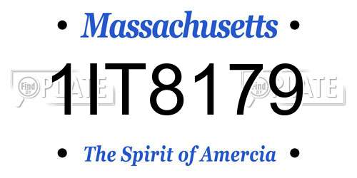 1IT8179 Massachusetts License Plate