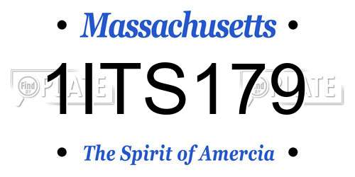 1ITS179 Massachusetts License Plate