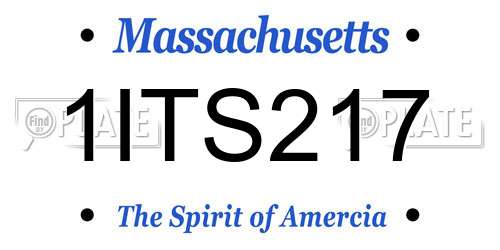 1ITS217 Massachusetts License Plate